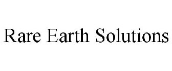 RARE EARTH SOLUTIONS