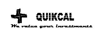 QUIKCAL WE VALUE YOUR INVESTMENTS