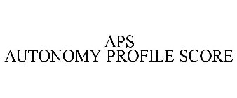 APS AUTONOMY PROFILE SCORE