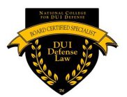 NATIONAL COLLEGE FOR DUI DEFENSE BOARD CERTIFIED SPECIALIST DUI DEFENSE LAW