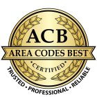 ACB AREA CODES BEST · CERTIFIED · TRUSTED · PROFESSIONAL · RELIABLE