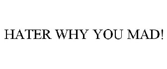 HATER WHY YOU MAD!