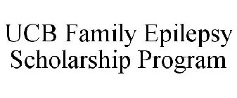 UCB FAMILY EPILEPSY SCHOLARSHIP PROGRAM