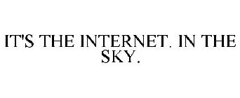 IT'S THE INTERNET. IN THE SKY.