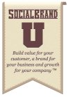 SOCIAL BRAND U BUILD VALUE FOR YOUR CUSTOMER, A BRAND FOR YOUR BUSINESS AND GROWTH FOR YOUR COMPANY