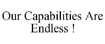 OUR CAPABILITIES ARE ENDLESS !