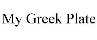 MY GREEK PLATE