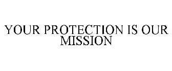 YOUR PROTECTION IS OUR MISSION