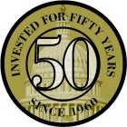 INVESTED FOR FIFTY YEARS 50 SINCE 1960