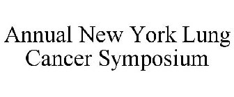 ANNUAL NEW YORK LUNG CANCERS SYMPOSIUM