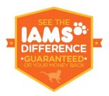 SEE THE IAMS DIFFERENCE GUARANTEED OR YOUR MONEY BACK