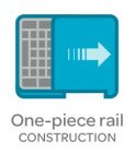 ONE-PIECE RAIL CONSTRUCTION