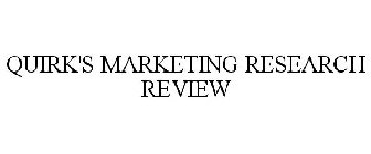 QUIRK'S MARKETING RESEARCH REVIEW