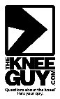 THE KNEE GUY .COM QUESTIONS ABOUT THE KNEE? HE'S YOUR GUY.