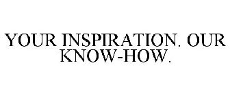 YOUR INSPIRATION. OUR KNOW-HOW.