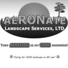 AERONATE LANDSCAPE SERVICES, LTD, TURF AERATING IS MY CORE BUSINESS!, 