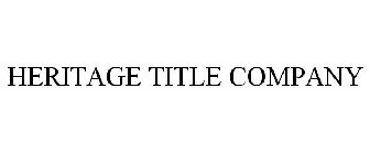 HERITAGE TITLE COMPANY