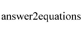 ANSWER2EQUATIONS
