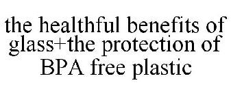 THE HEALTHFUL BENEFITS OF GLASS+THE PROTECTION OF BPA FREE PLASTIC