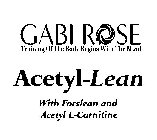 GABI ROSE TRAINING OF THE BODY BEGINS WITH THE MIND ACETYL - LEAN WITH FORSLEAN AND ACETYL L- CARNITINE