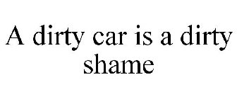A DIRTY CAR IS A DIRTY SHAME