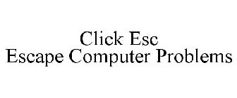 CLICK ESC ESCAPE COMPUTER PROBLEMS