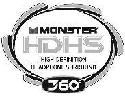 M MONSTER HDHS HIGH-DEFINITION HEADPHONESURROUND 360°