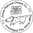 JNC JONES NATURAL CHEWS CO. DOGS KNOW THE DIFFERENCE