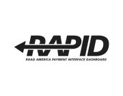 RAPID ROAD AMERICA PAYMENT INTERFACE DASHBOARD