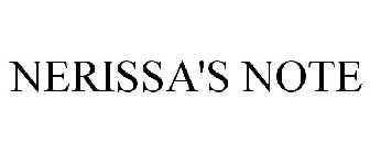 NERISSA'S NOTE