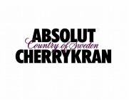 ABSOLUT COUNTRY OF SWEDEN CHERRYKRAN