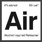 4% ALC/VOL 95 CAL* AIR ALCOHOL INSPIRED REFRESHER