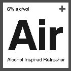 6% ALC/VOL + AIR ALCOHOL INSPIRED REFRESHER
