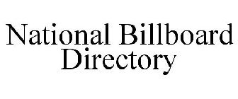 NATIONAL BILLBOARD DIRECTORY