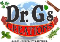 DR. G'S CREATIONS LLC · GLOBAL INGREDIENTS SUPPLIER ·