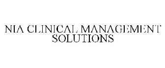 NIA CLINICAL MANAGEMENT SOLUTIONS