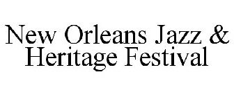 NEW ORLEANS JAZZ & HERITAGE FESTIVAL