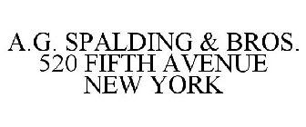 A.G. SPALDING & BROS. 520 FIFTH AVENUE NEW YORK