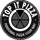 TOP IT PIZZA · PERSONAL PIZZA YOUR WAY ·