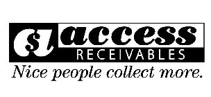 A$ ACCESS RECEIVABLES NICE PEOPLE COLLECT MORE.