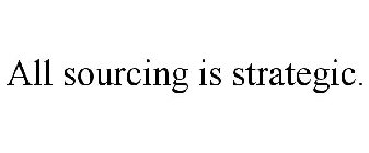 ALL SOURCING IS STRATEGIC.