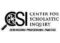 CSI CENTER FOR SCHOLASTIC INQUIRY RESEARCHING PROFESSIONAL PRACTICE