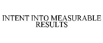 INTENT INTO MEASURABLE RESULTS