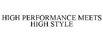 HIGH PERFORMANCE MEETS HIGH STYLE