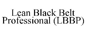 LEAN BLACK BELT PROFESSIONAL (LBBP)