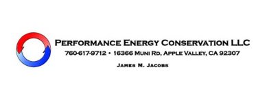 PERFORMANCE ENERGY CONSERVATION LLC 760-617-9712 · 16366 MUNI RD, APPLE VALLEY, CA 92307 JAMES M. JACOBS