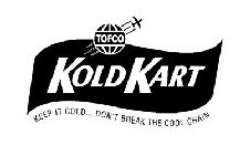 TOFCO KOLD KART KEEP IT COLD ... DON'T BREAK THE COOL CHAIN