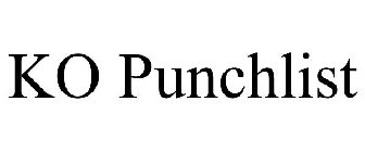 KO PUNCHLIST