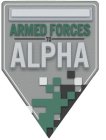 ARMED FORCES TO ALPHA