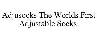 ADJUSOCKS THE WORLDS FIRST ADJUSTABLE SOCKS.